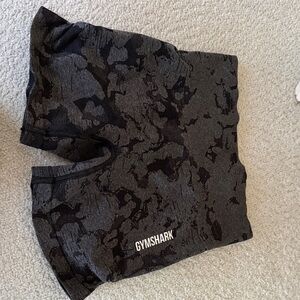 Gymshark Charcoal and Black Patterned Shorts